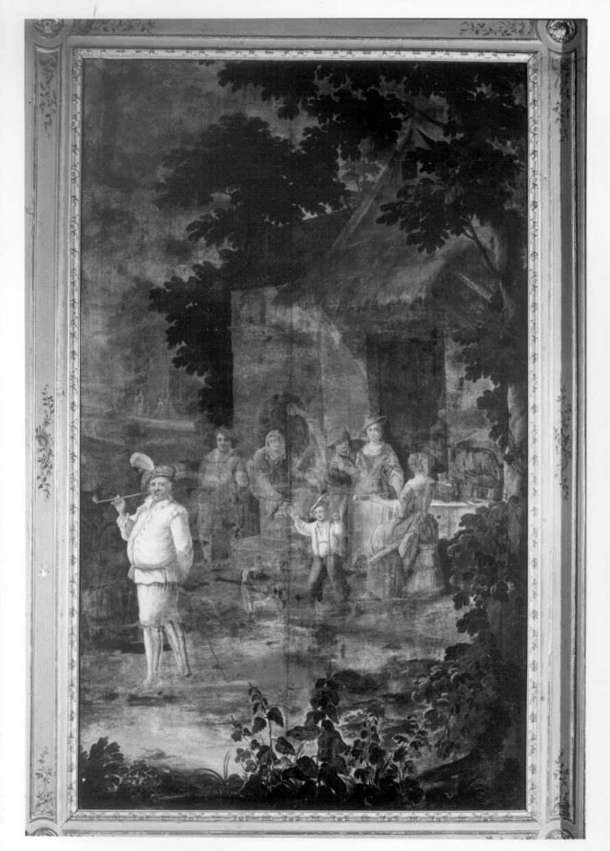 Le bolle di sapone, BAMBOCCIATA (dipinto, opera isolata) di Palanca Angela (metà sec. XVIII)