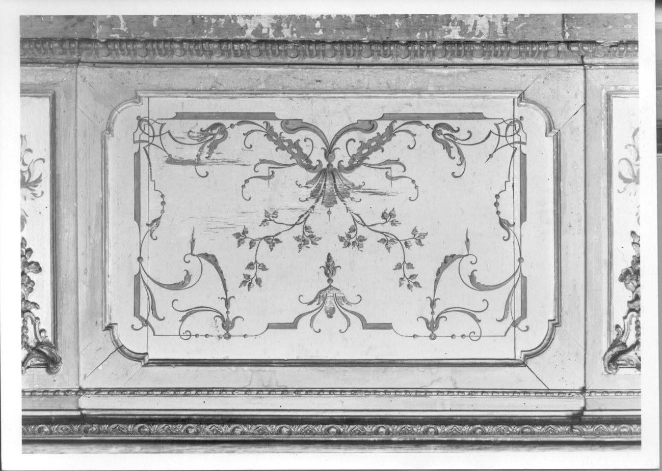 GROTTESCHE (dipinto, elemento d'insieme) di Pozzo Giovanni Pietro (attribuito), Pozzo Pietro Antonio (attribuito) (terzo quarto sec. XVIII)