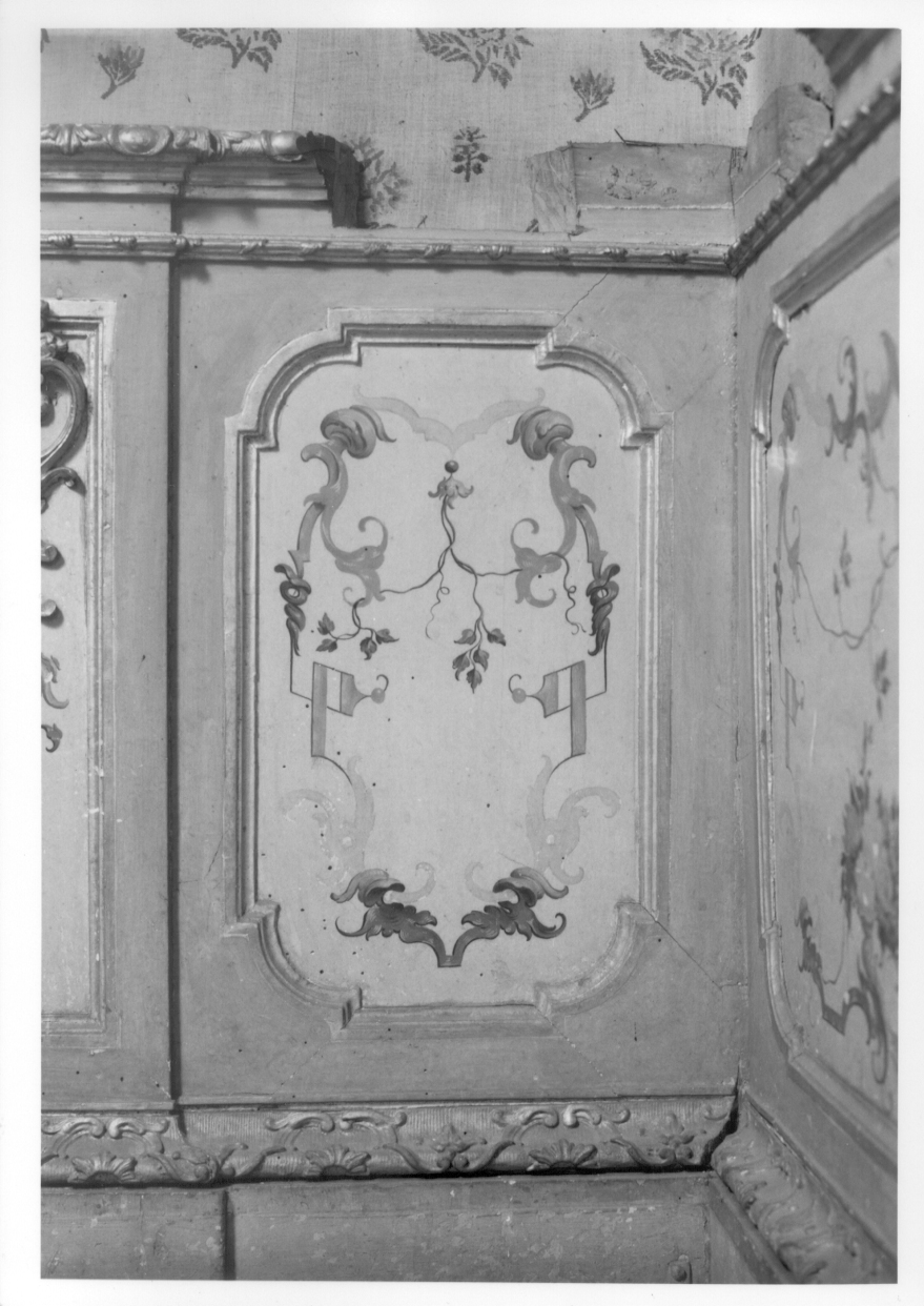 GROTTESCHE (dipinto, elemento d'insieme) di Pozzo Giovanni Pietro (attribuito), Pozzo Pietro Antonio (attribuito) (terzo quarto sec. XVIII)