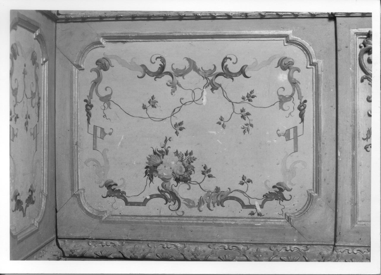 GROTTESCHE (dipinto, elemento d'insieme) di Pozzo Giovanni Pietro (attribuito), Pozzo Pietro Antonio (attribuito) (terzo quarto sec. XVIII)