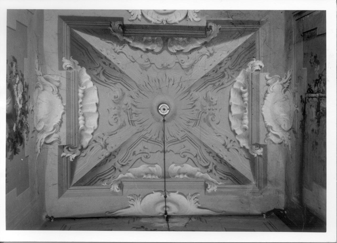 MOTIVI DECORATIVI ARCHITETTONICI (soffitto dipinto, opera isolata) di Bellavite Innocente (attribuito) (secondo quarto sec. XVIII)