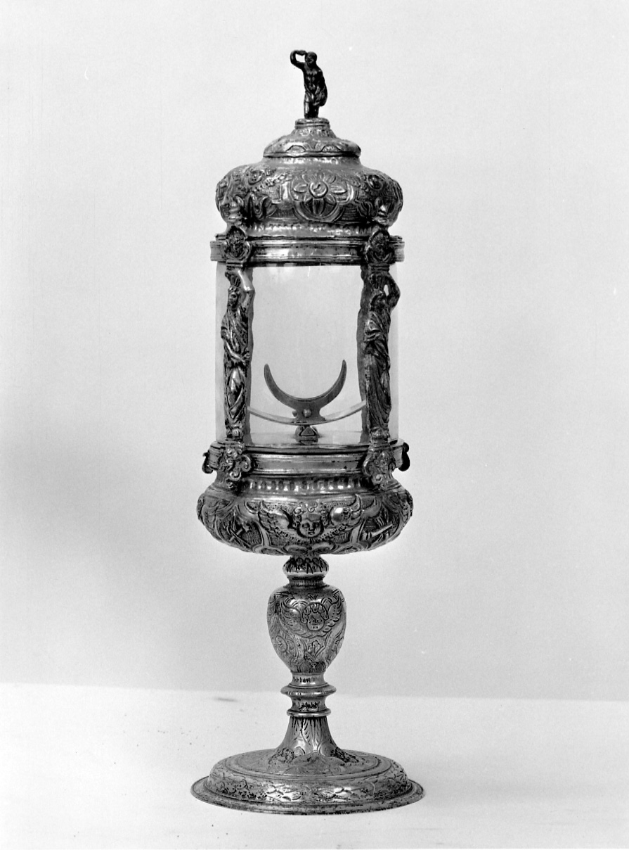 ostensorio - a coppa, opera isolata - ambito piemontese (fine sec. XVII)