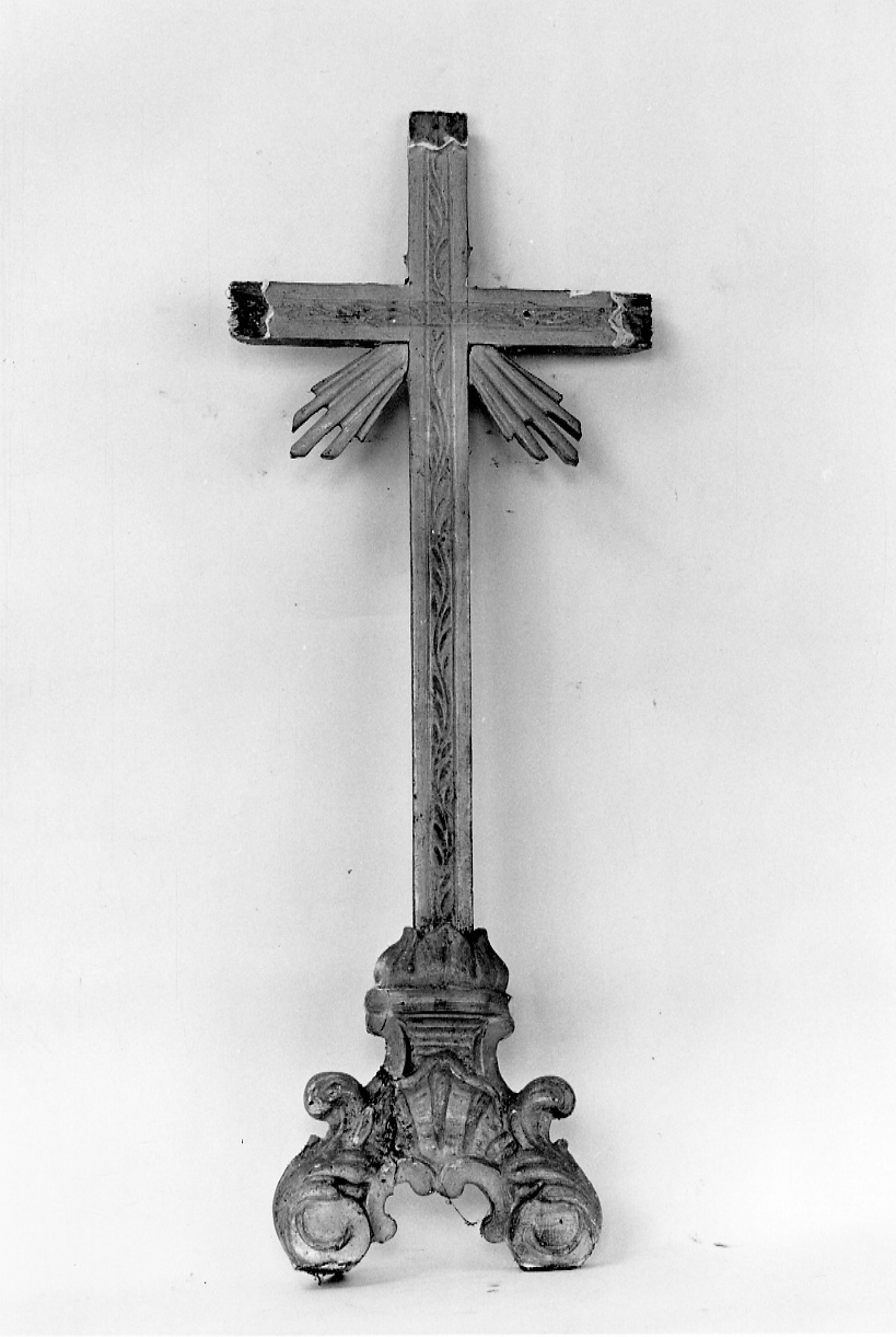 croce d'altare, opera isolata - ambito piemontese (fine sec. XVII)