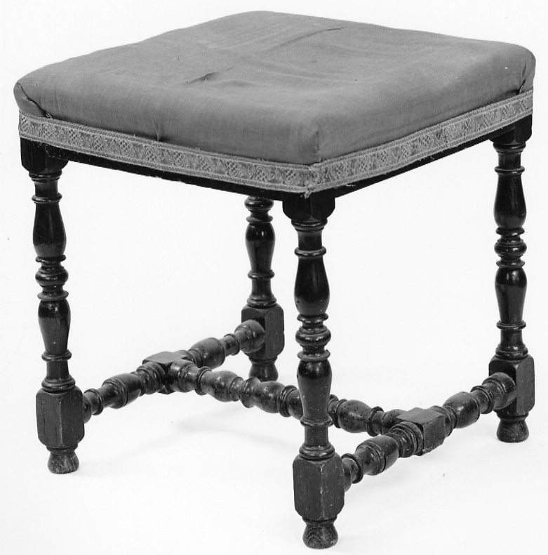 sgabello, serie - ambito piemontese (terzo quarto sec. XVIII)