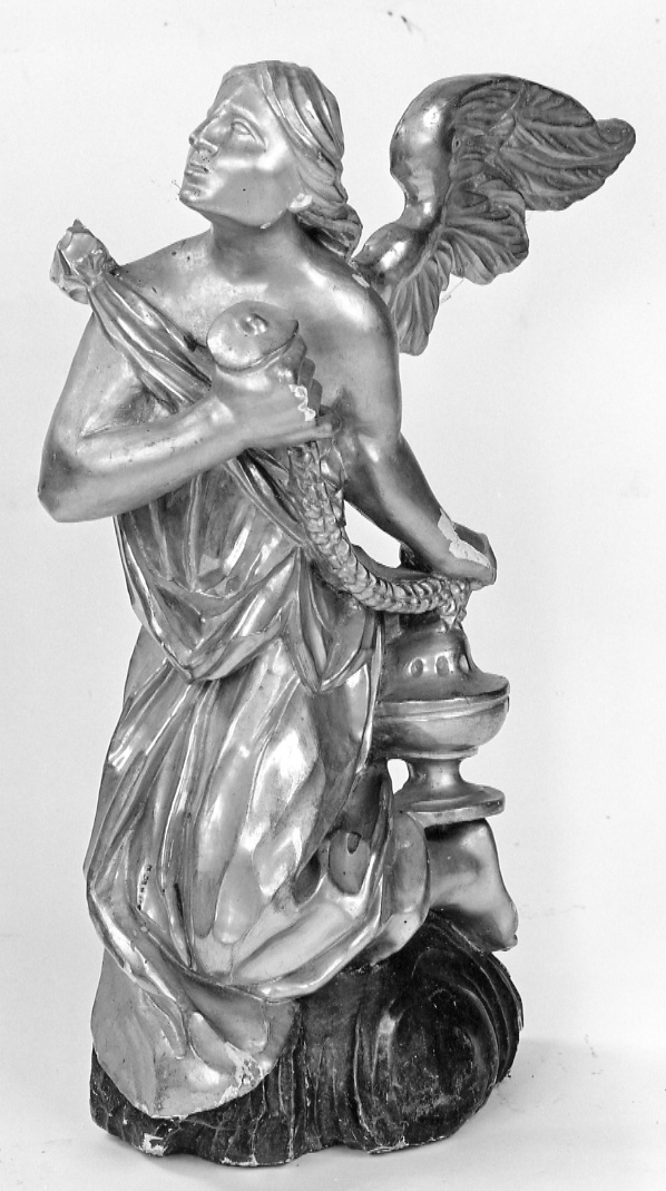 angelo con turibolo (scultura, serie) - ambito piemontese (sec. XIX)
