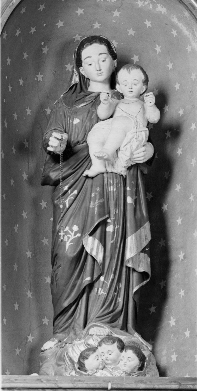 Madonna del Rosario (statua, opera isolata) - bottega della Valsesia (ultimo quarto sec. XIX)