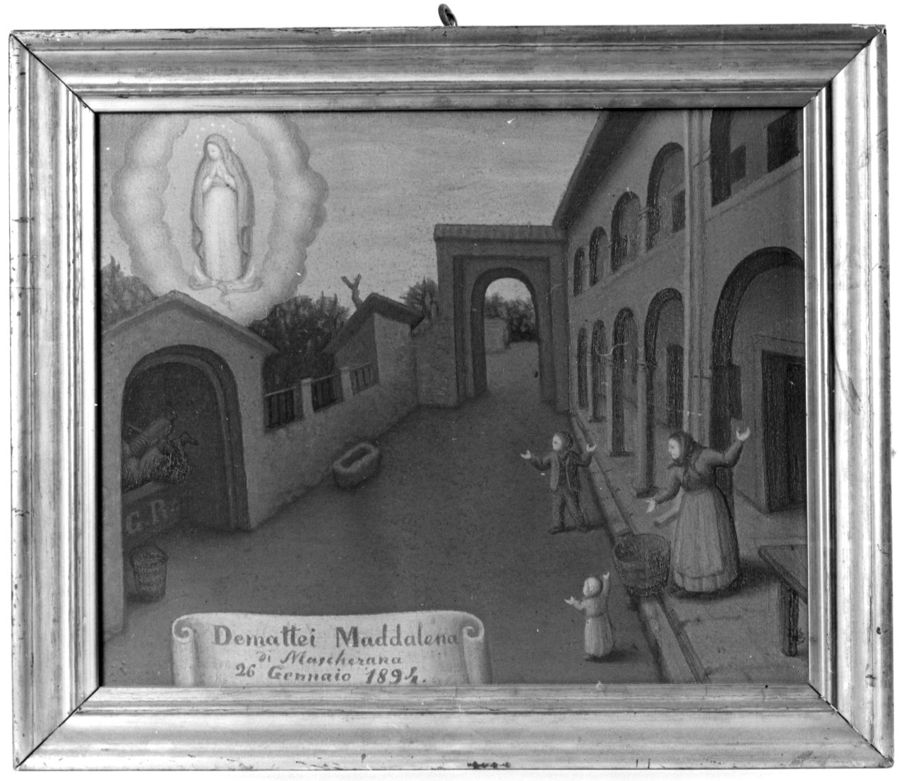 Madonna Immacolata intercede in un incidente (ex voto, opera isolata) - ambito della Valsesia (fine sec. XIX)