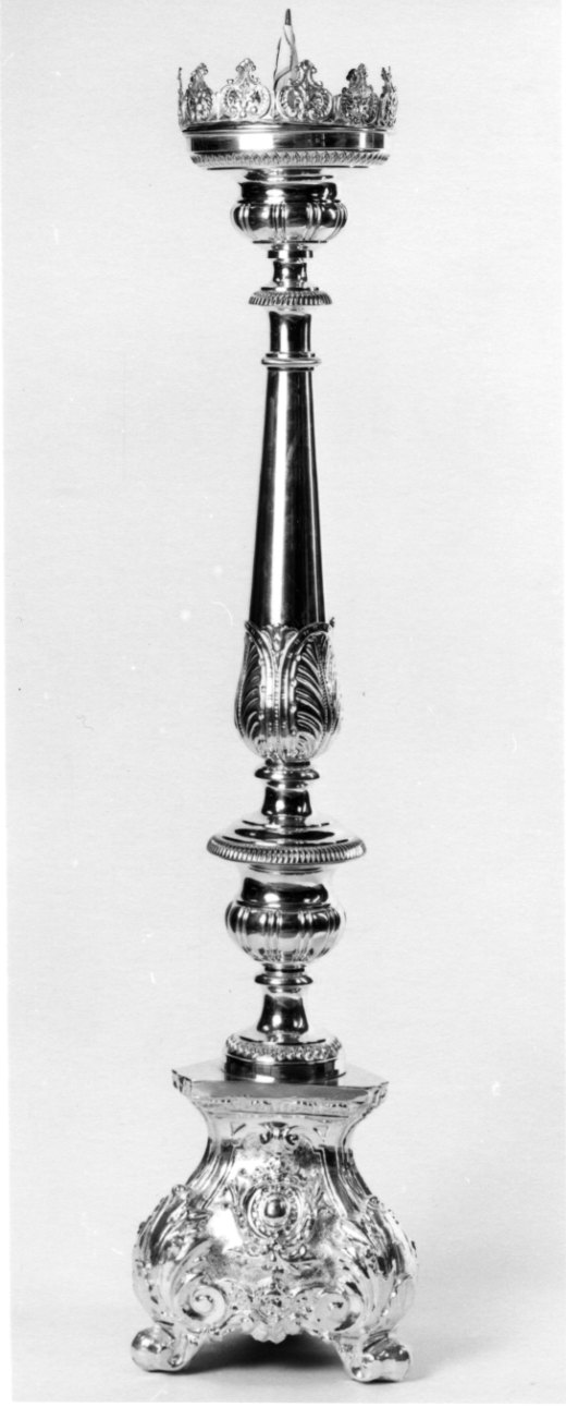 candelabro, serie - bottega lombardo-piemontese (seconda metà sec. XIX)