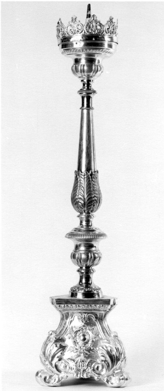 candelabro, serie - bottega lombardo-piemontese (seconda metà sec. XIX)