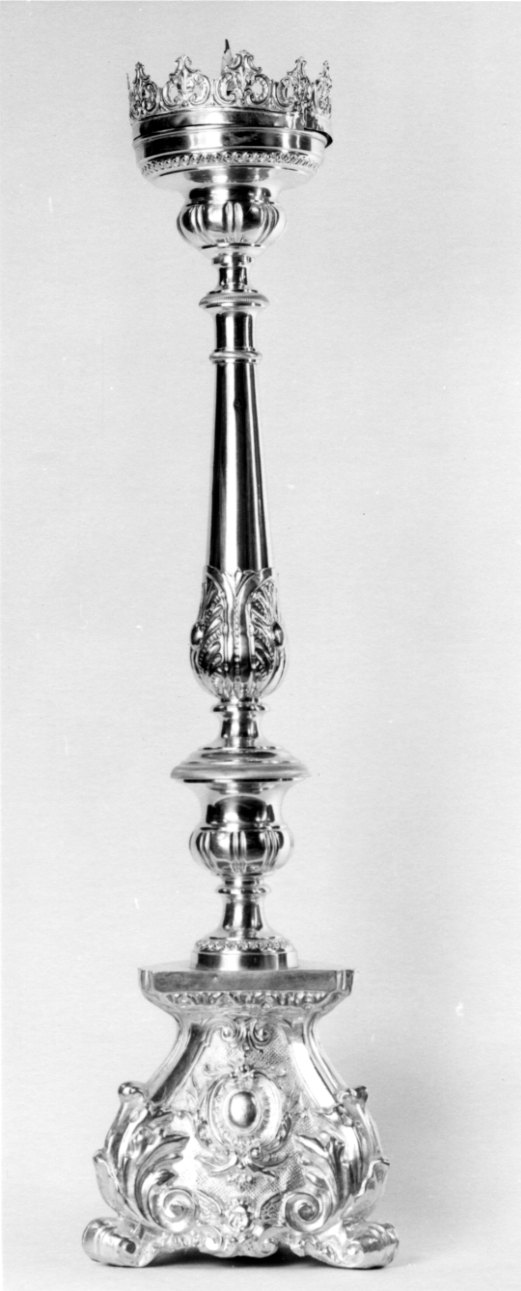 candelabro, serie - bottega lombardo-piemontese (seconda metà sec. XIX)