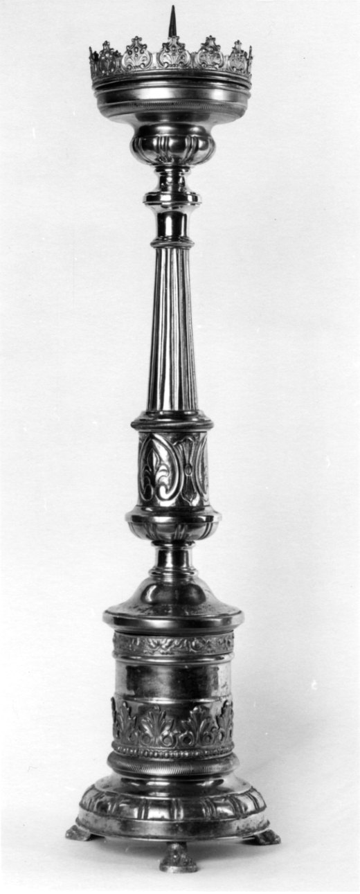 candelabro, serie - bottega lombardo-piemontese (fine/inizio secc. XIX/ XX)