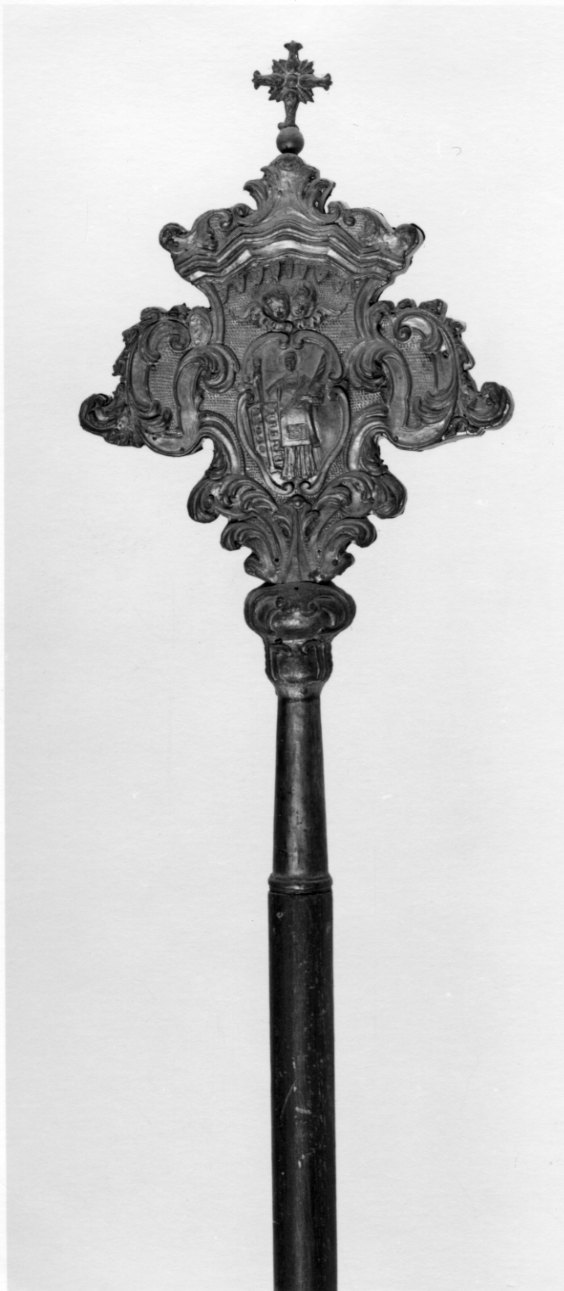 San Lorenzo (emblema di confraternita, opera isolata) - bottega lombardo-piemontese (seconda metà sec. XVIII)