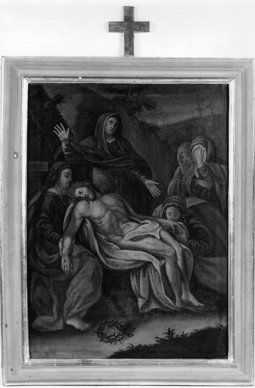 stazione XIII: Gesù deposto dalla croce (dipinto) - ambito piemontese (secondo quarto sec. XVIII)