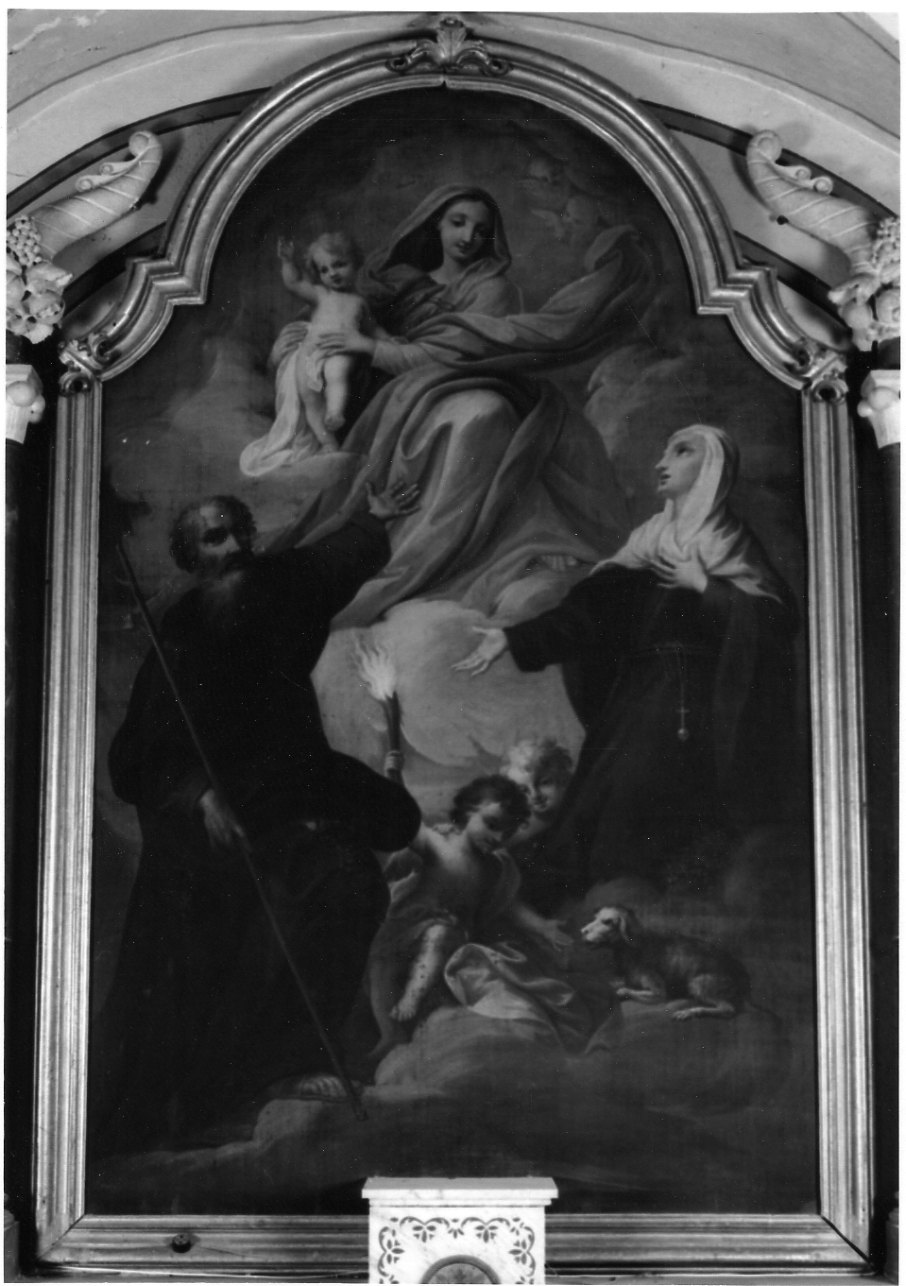 Madonna con Bambino, Sant'Antonio Abate e Santa Margherita (dipinto, opera isolata) di Molinari Giovanni Domenico (attribuito) (terzo quarto sec. XVIII)