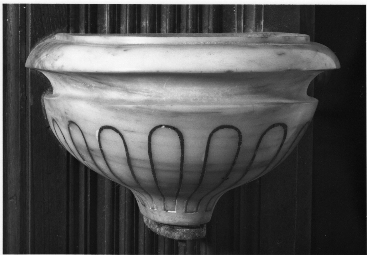 acquasantiera, serie - ambito piemontese (prima metà sec. XIX)