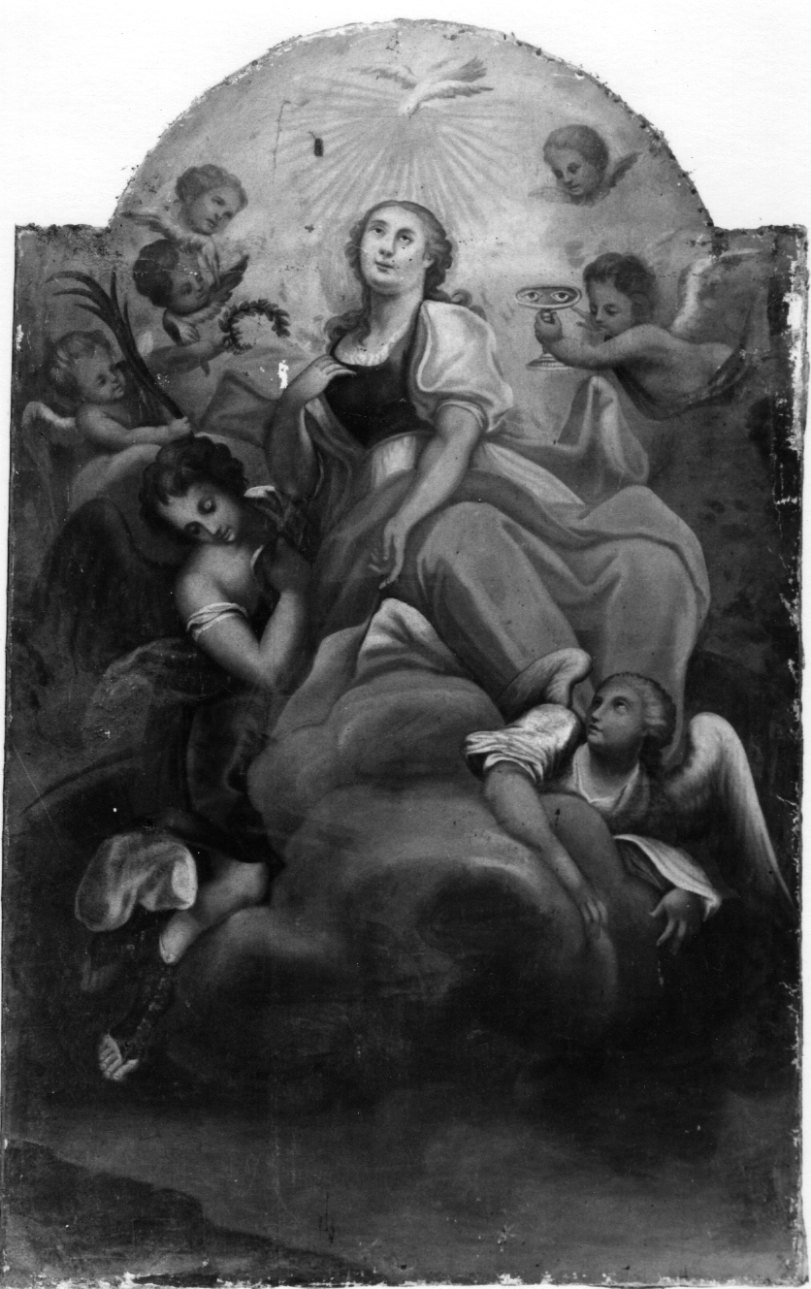 gloria di Santa Lucia (dipinto, opera isolata) - ambito piemontese (sec. XVIII)