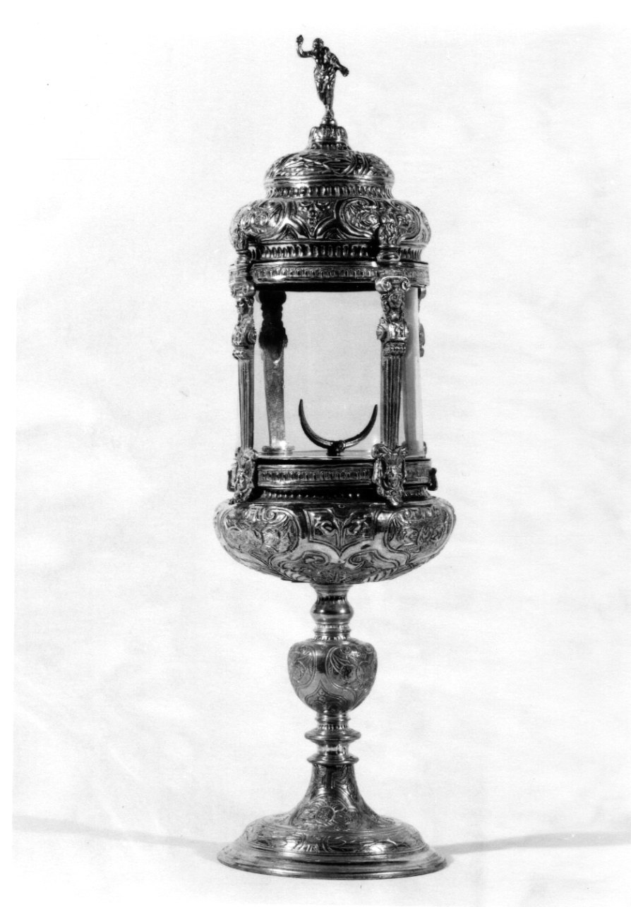 Cristo risorto benedicente (ostensorio - a coppa, opera isolata) - bottega lombarda (prima metà sec. XVII)
