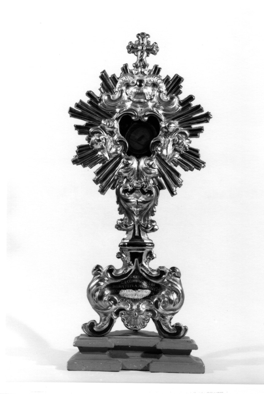reliquiario - a ostensorio, opera isolata - bottega lombarda (primo quarto sec. XVIII)