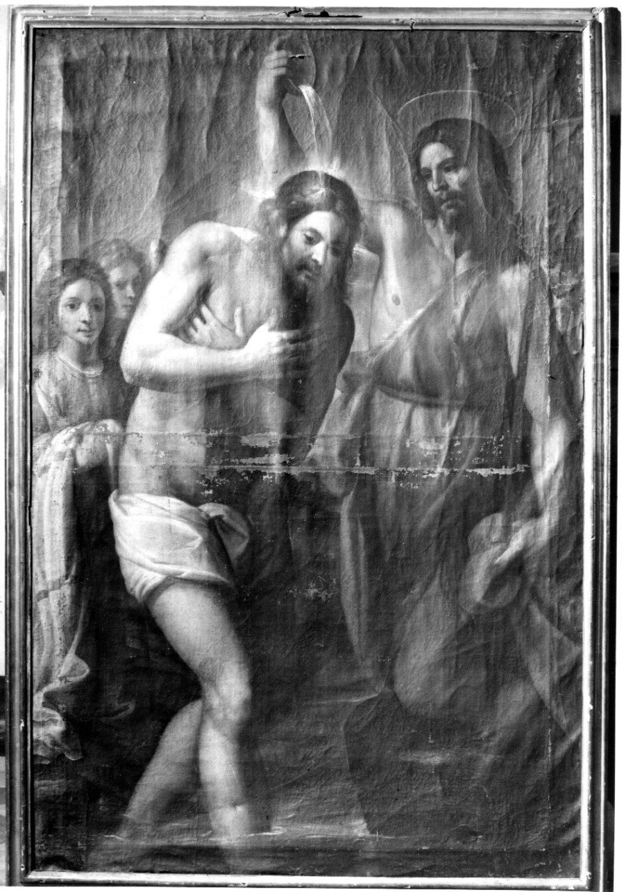 battesimo di Cristo (dipinto, opera isolata) di Carlone Giovanni Battista (attribuito) (terzo quarto sec. XVII)