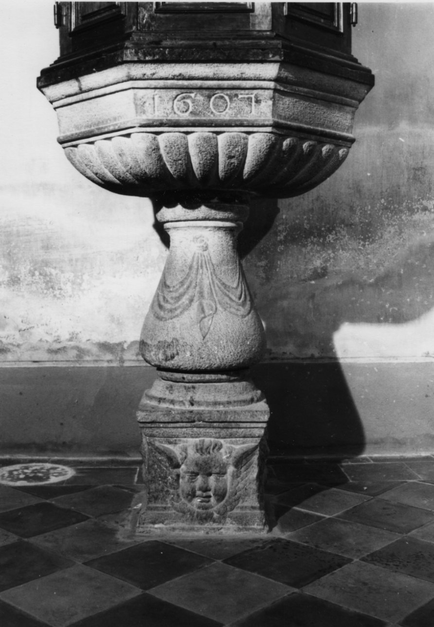 cherubino (fonte battesimale, opera isolata) - bottega novarese (inizio sec. XVII)