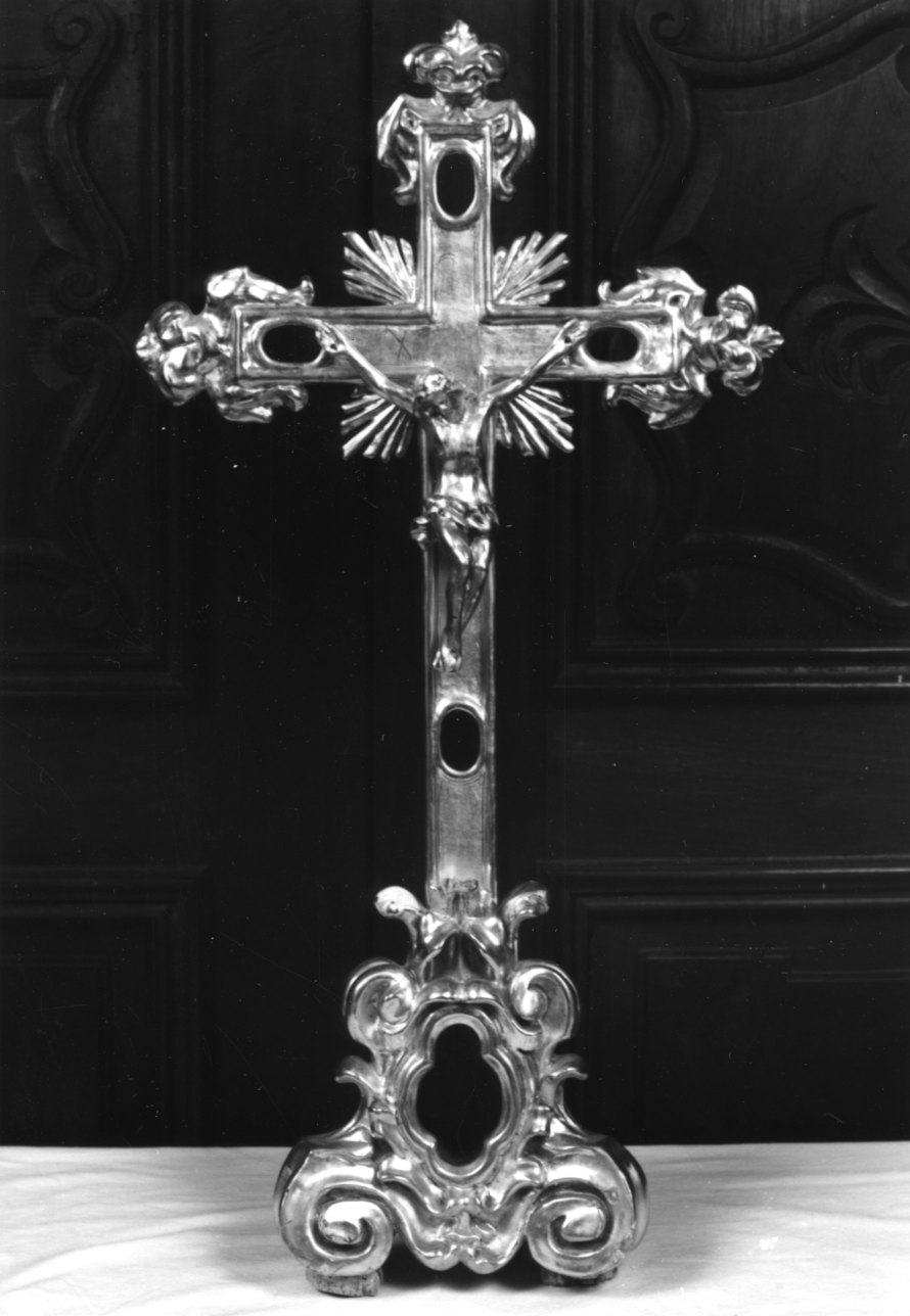 Cristo crocifisso (reliquiario - a croce, opera isolata) - bottega lombarda (ultimo quarto sec. XVII)