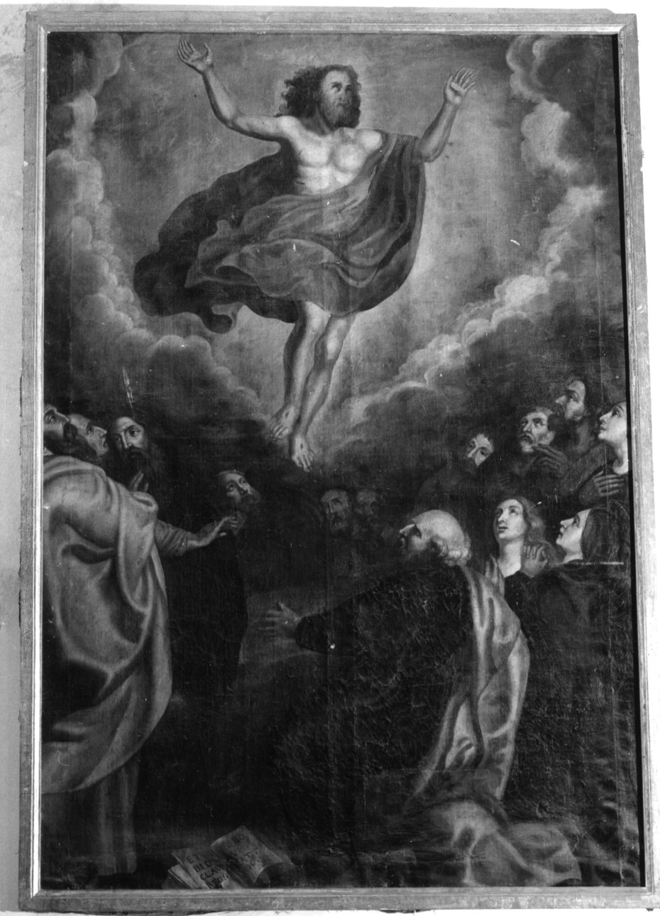 ascensione di Cristo (dipinto, opera isolata) di Taricco Sebastiano (cerchia) (terzo quarto sec. XVII)