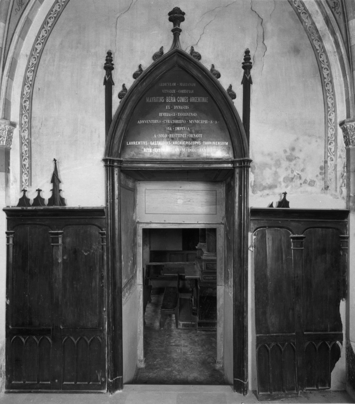 portale, opera isolata di Morgari Rodolfo - bottega piemontese (terzo quarto sec. XIX)