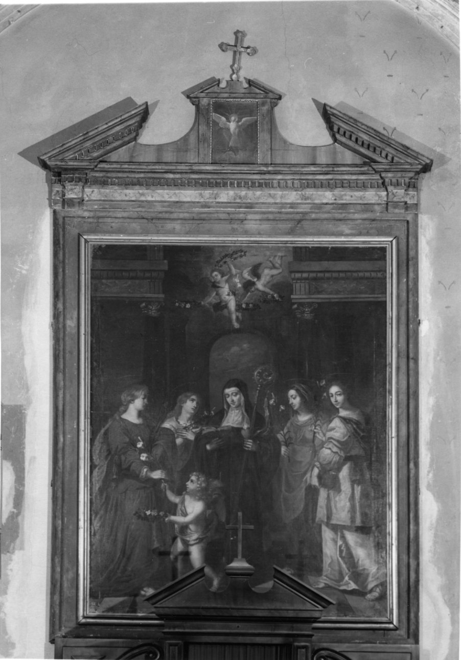 colomba dello Spirito Santo (cornice, opera isolata) - bottega piemontese (ultimo quarto sec. XVII)