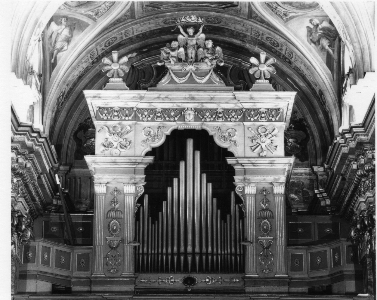 motivi decorativi vegetali stilizzati (cassa d'organo, opera isolata) - ambito piemontese (sec. XIX)