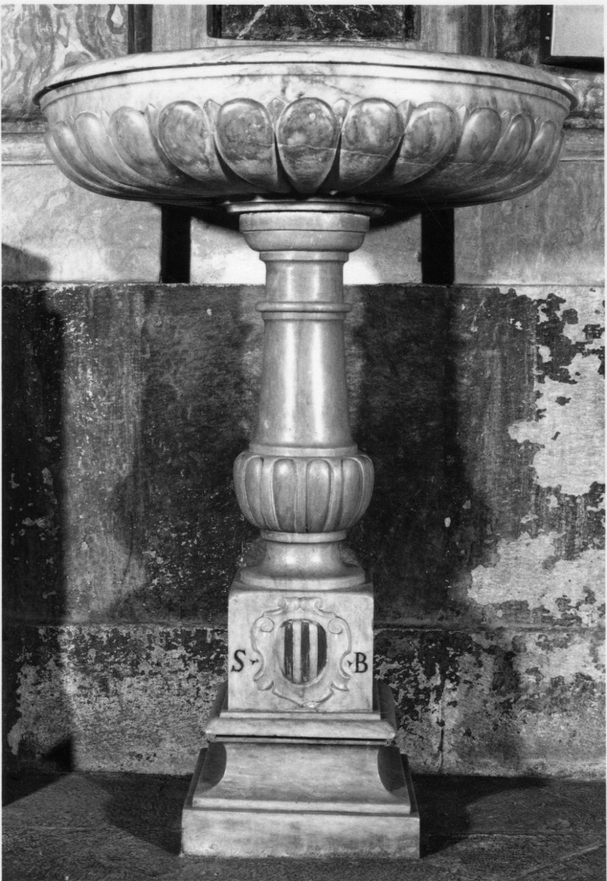 acquasantiera - a fusto, serie - ambito piemontese (seconda metà sec. XVIII)