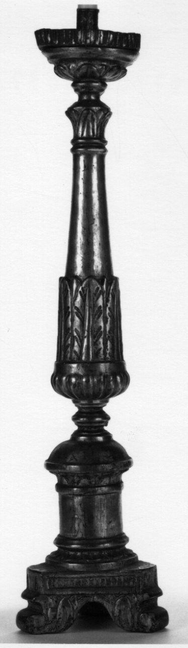 candelabro, serie - ambito monregalese (seconda metà sec. XIX)
