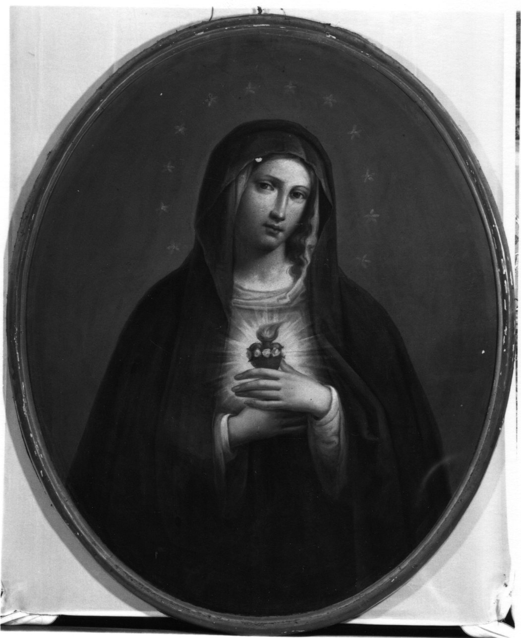 Sacro Cuore di Maria (dipinto, opera isolata) di Toscano Francesco (terzo quarto sec. XIX)