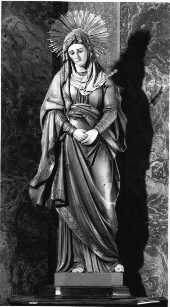Madonna Addolorata (statua, opera isolata) di Demetz Ferdinando (primo quarto sec. XX)