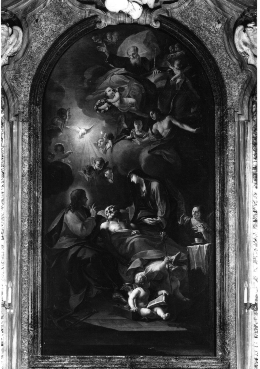 morte di San Giuseppe (pala d'altare, opera isolata) di Trono Alessandro (ultimo quarto sec. XVIII)