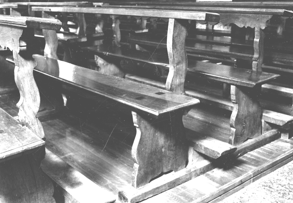banco da chiesa, serie - bottega della Val Formazza (sec. XVIII)