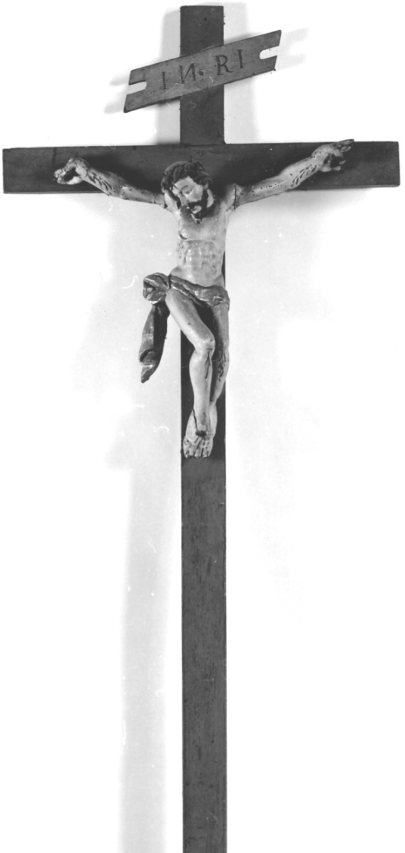 Cristo crocifisso (croce processionale, opera isolata) - ambito ossolano (seconda metà sec. XVII)
