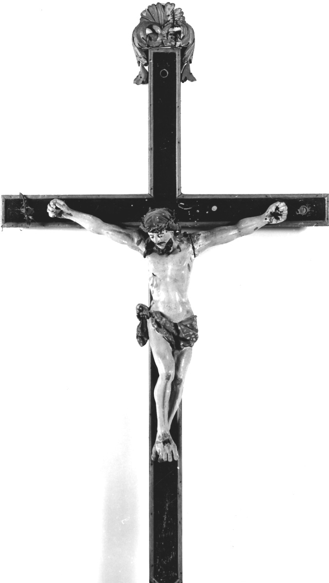 Cristo crocifisso (croce processionale, opera isolata) - ambito ossolano (sec. XVIII)