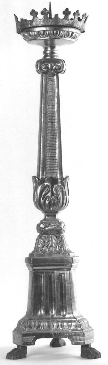 candeliere d'altare, serie - ambito ossolano (sec. XVIII)