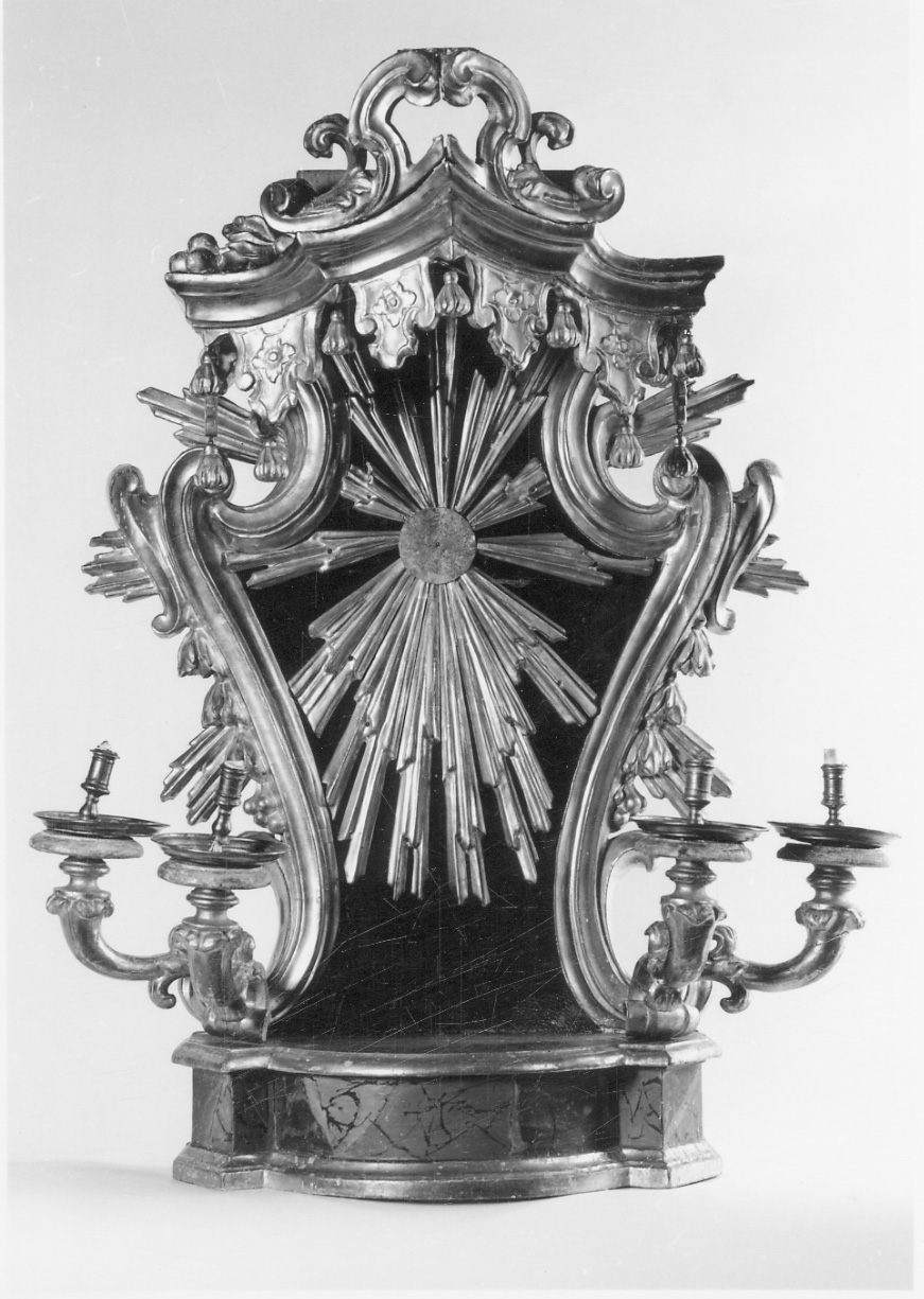 tronetto per esposizione eucaristica, opera isolata - ambito ossolano (prima metà sec. XVIII)