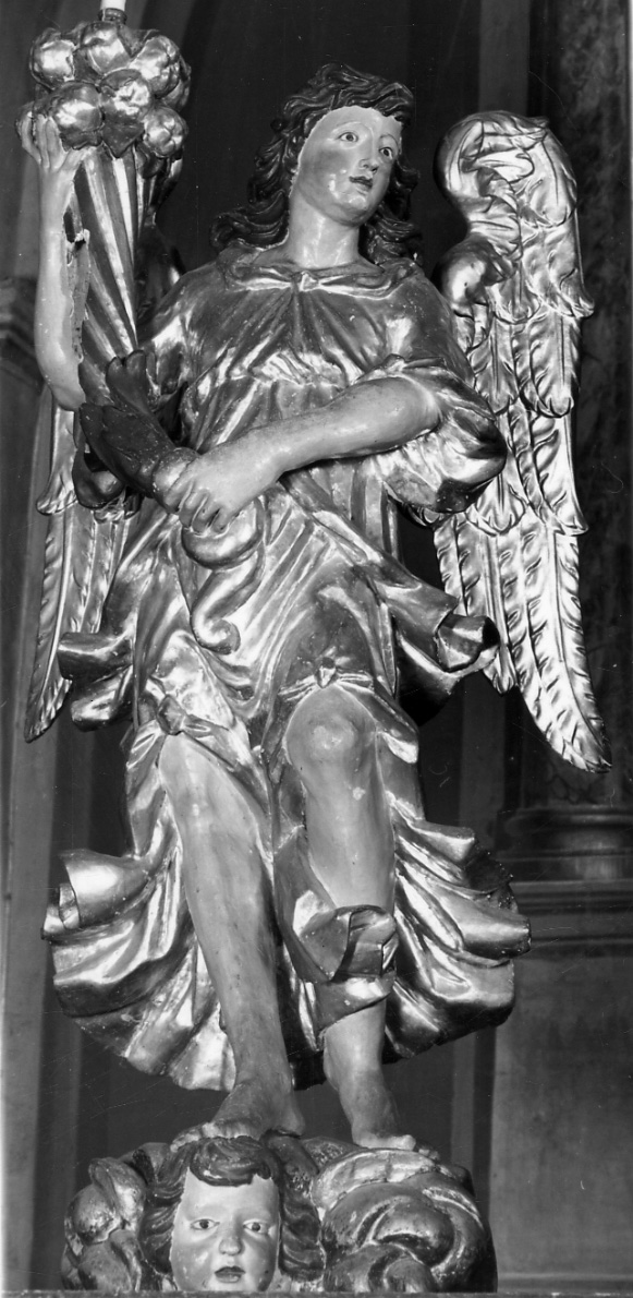 angelo reggitorcia (statua, serie) - ambito ossolano (primo quarto sec. XVIII)