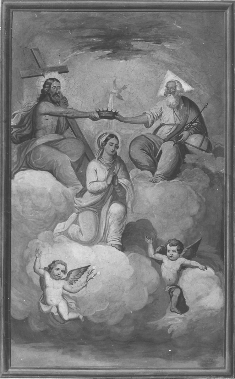 incoronazione di Maria Vergine (dipinto, opera isolata) - ambito ossolano (seconda metà sec. XIX)