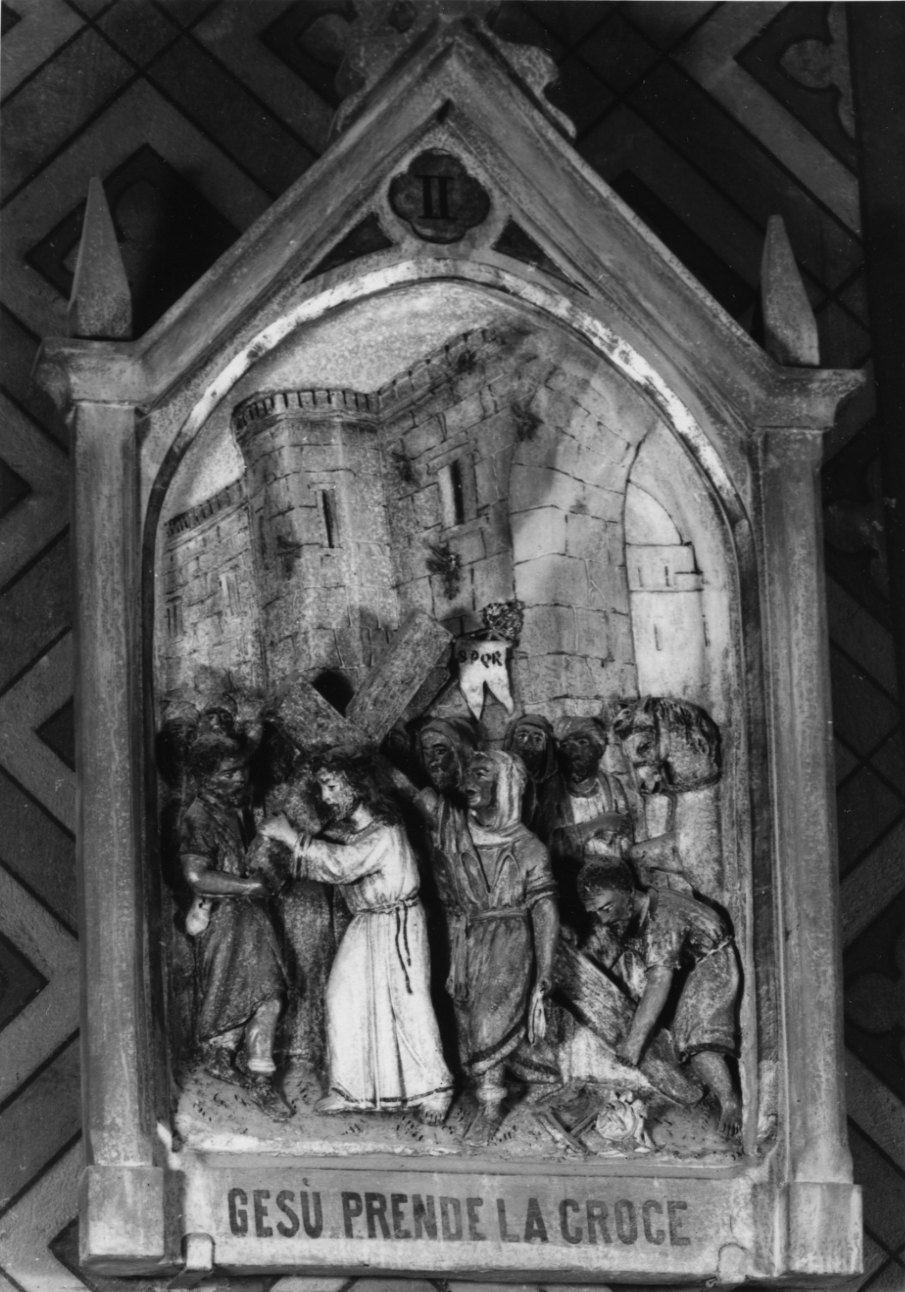 stazioni della via crucis (formella, serie) - ambito piemontese (terzo quarto sec. XIX)