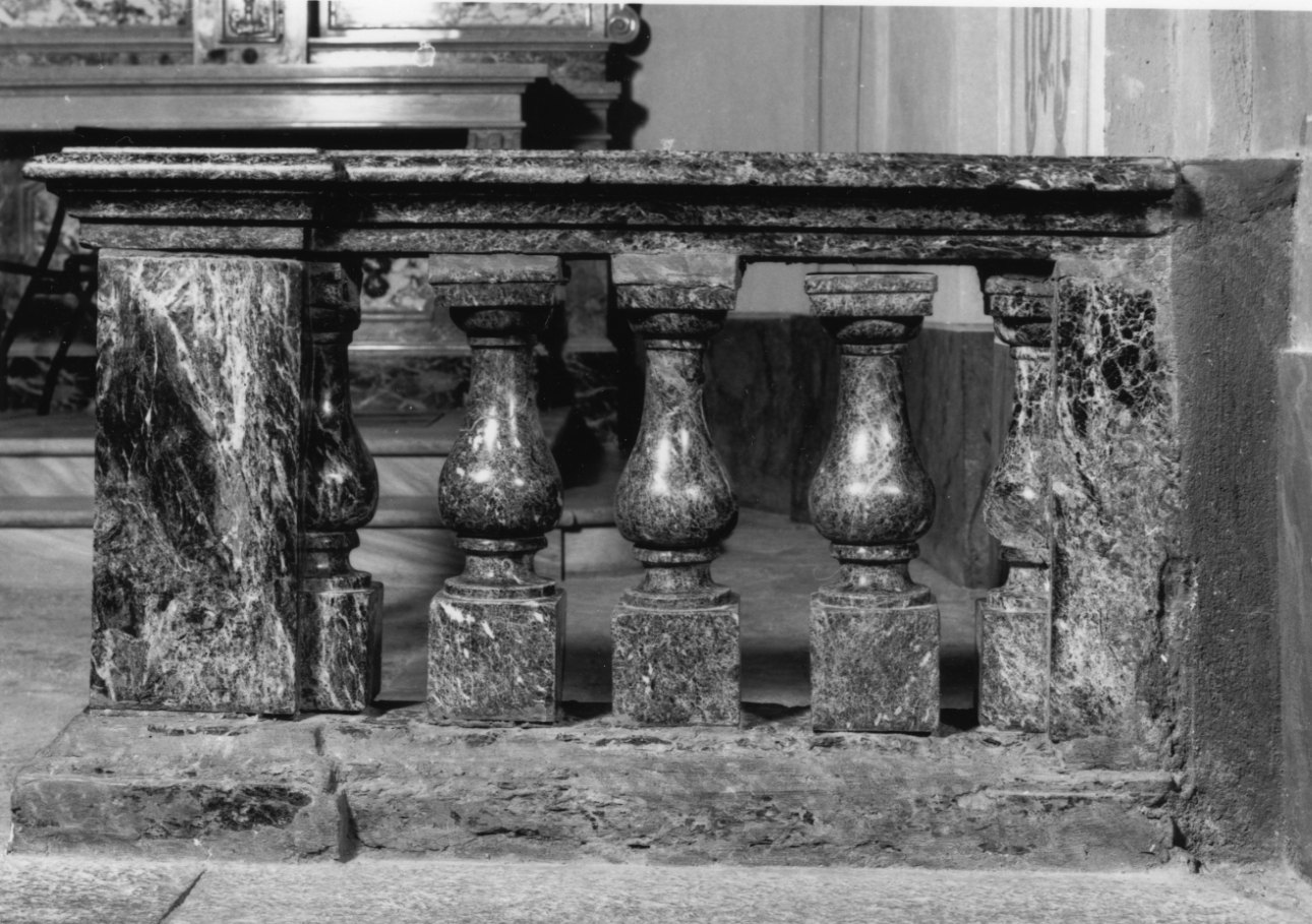 balaustrata, opera isolata - bottega della Valle di Susa (fine/inizio secc. XVII/ XVIII)
