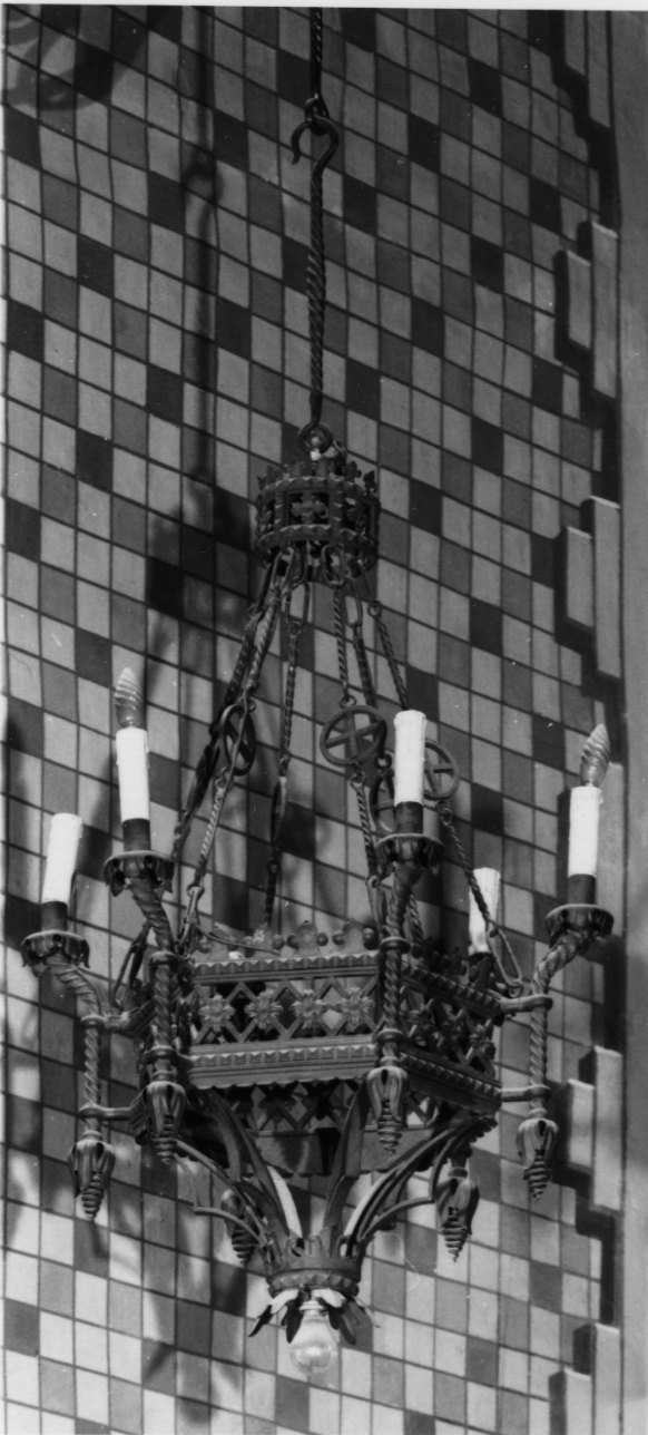 lampadario - a bracci, serie - bottega della Valle di Susa (inizio sec. XX)