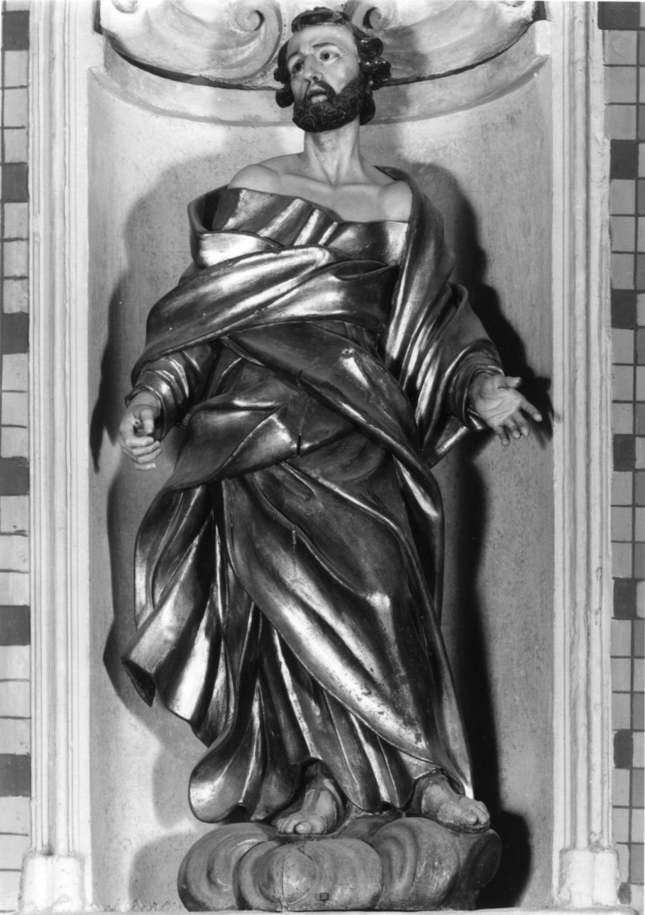 Santo apostolo (statua, opera isolata) - ambito della Valle di Susa (seconda metà sec. XVIII)