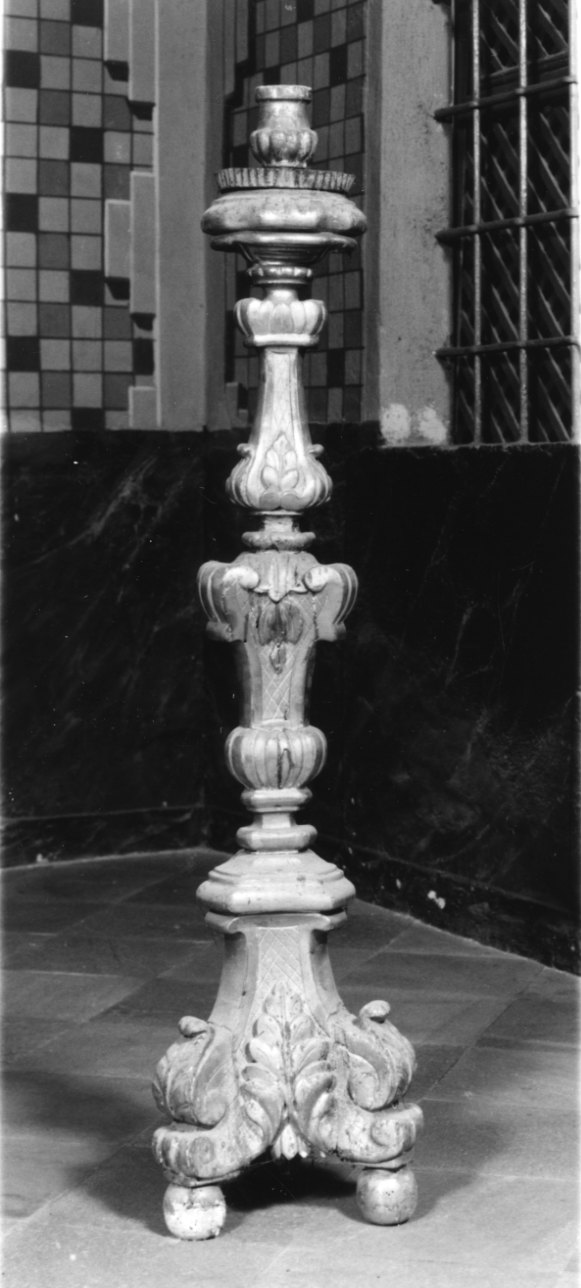 motivi decorativi vegetali (candeliere, serie) - bottega della Valle di Susa (seconda metà sec. XVIII)