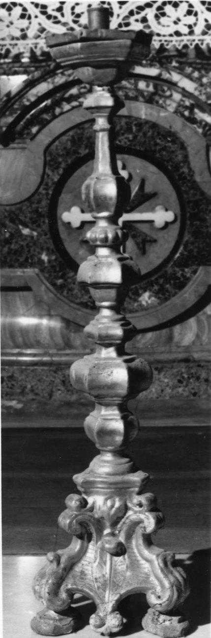 candeliere, serie - bottega della Valle di Susa (fine sec. XVIII)