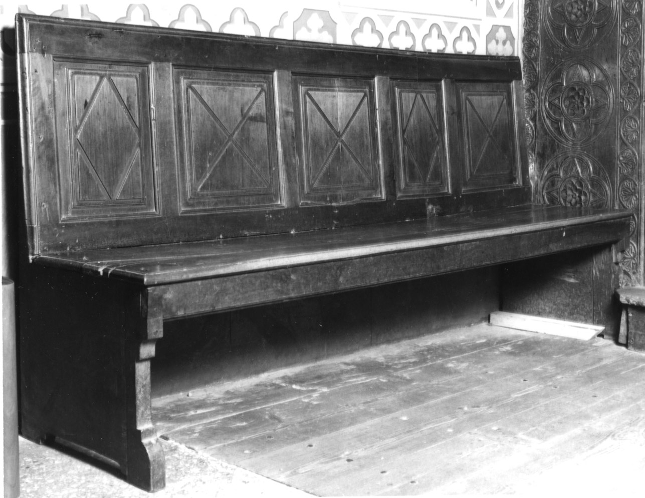 panca con schienale, serie - bottega della Valle di Susa (fine sec. XVIII)