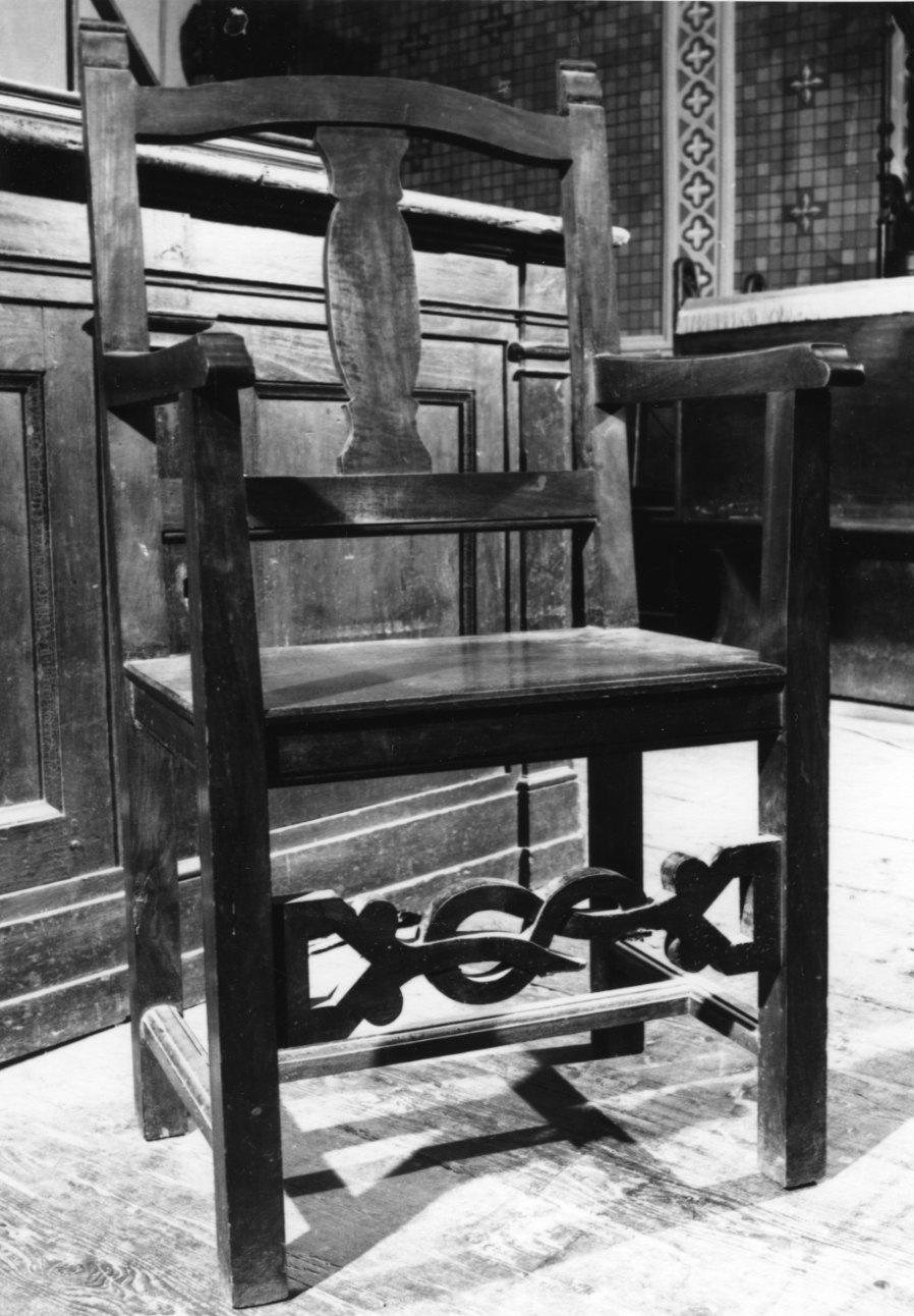 sedia - a braccioli, opera isolata - bottega della Valle di Susa (sec. XVIII)