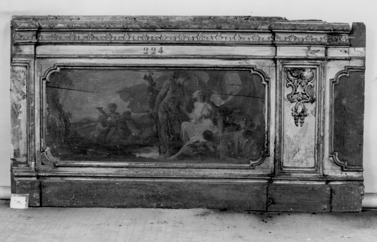 Apollo e Clizia (pannello, opera isolata) di Crosato Giovanni Battista (attribuito) (prima metà sec. XVIII)